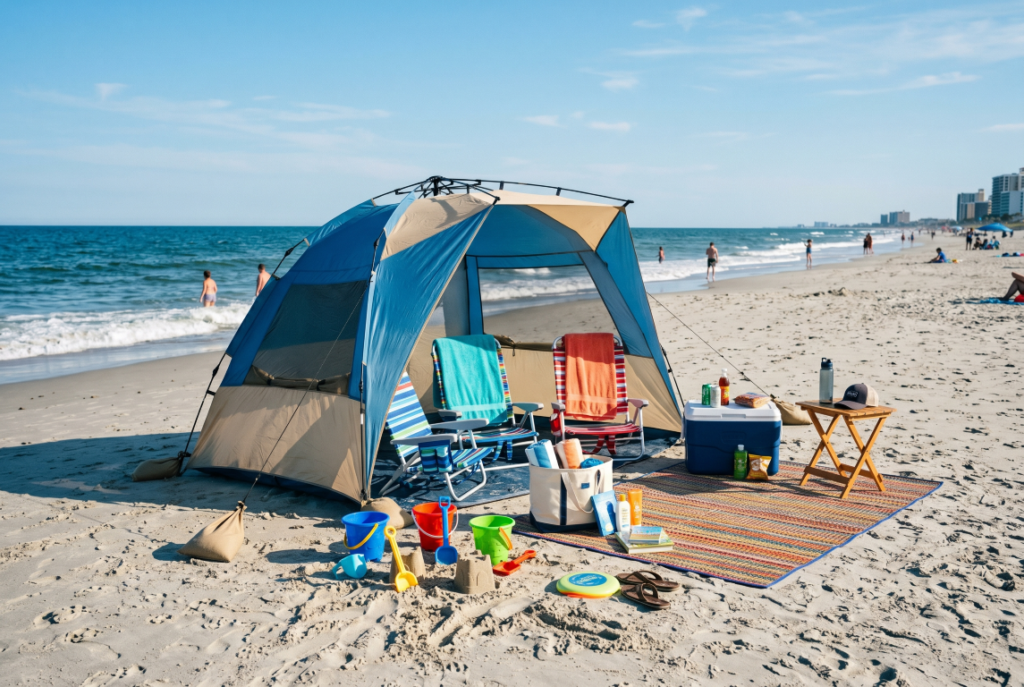 Beach Gear For Families - A Family Beach Shade Shelter