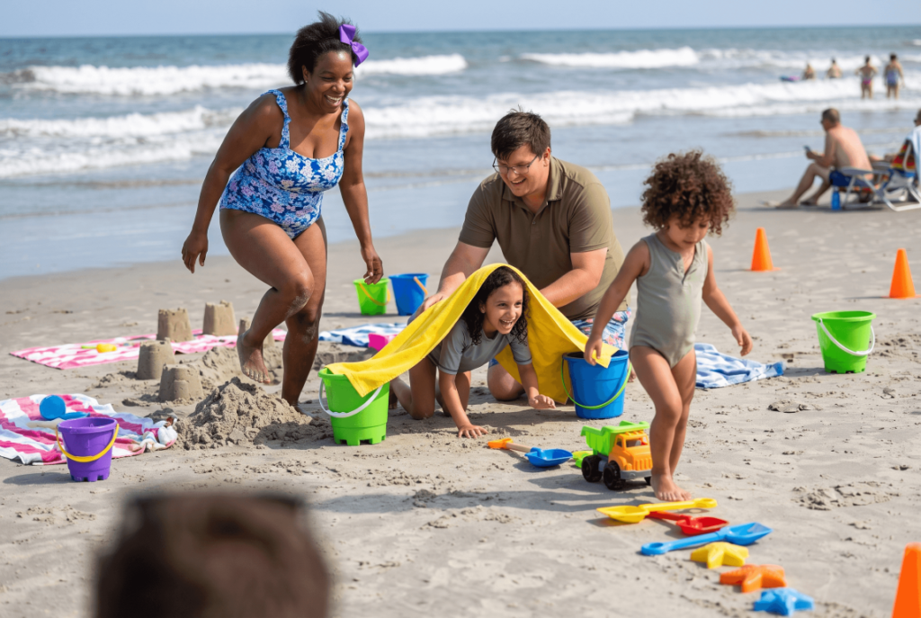 Best Family Beach Games - Family Beach Obstacle Course