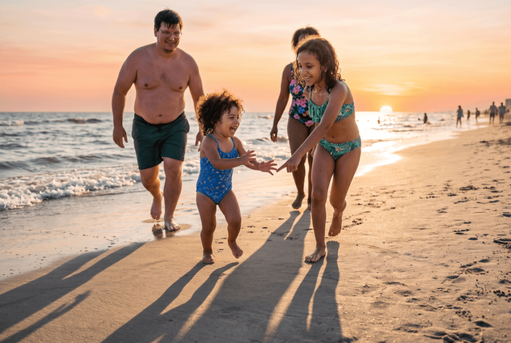 Best Family Beach Games - Sunset Shadow Tag