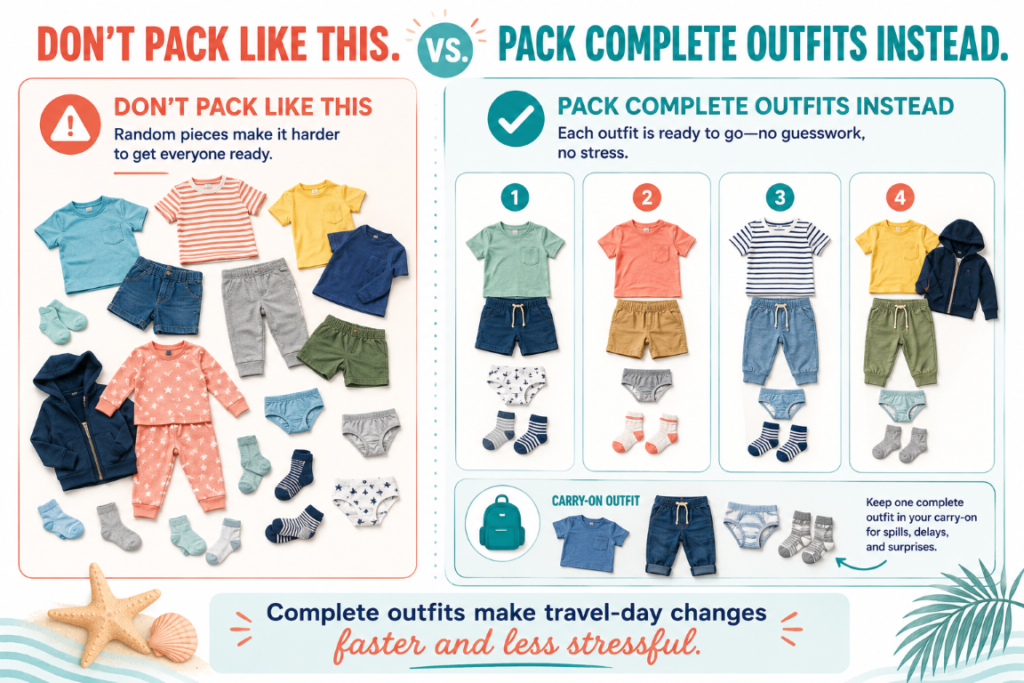 Clothes to Pack for Toddlets When Travelling International