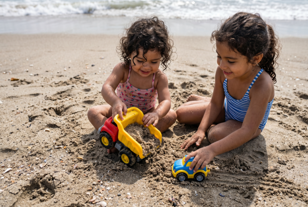 Beach_Games_For_Toddlers_Playing_With_Toy_Cars_And_Sand_Toys
