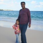 Mom and daughter standing on John Smith's Bay In Bermuda