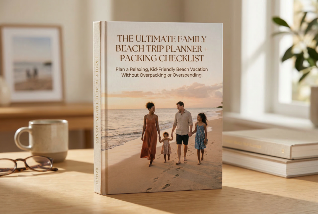 The Ultimate Family Beach Trip Planner + Packing Checklist By Fun Shores Ahead Book Cover