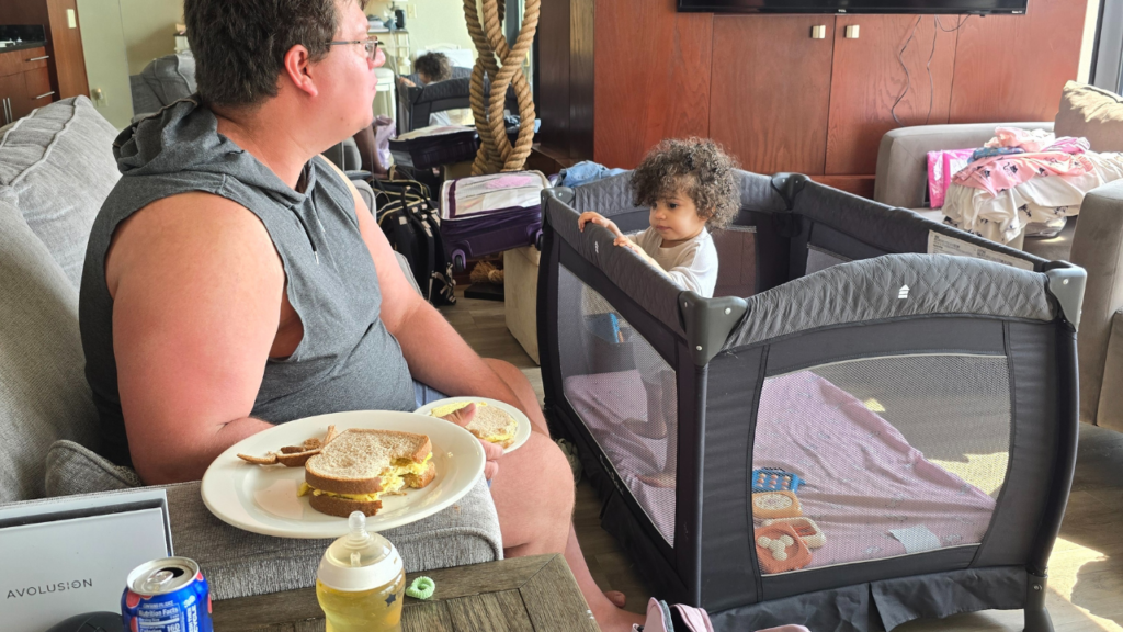 Tips_For_Finding_Accommodations_Near_Family-Oriented_Beaches_breakfast_hubby_cooked_at_the_Shell_Island_Resort