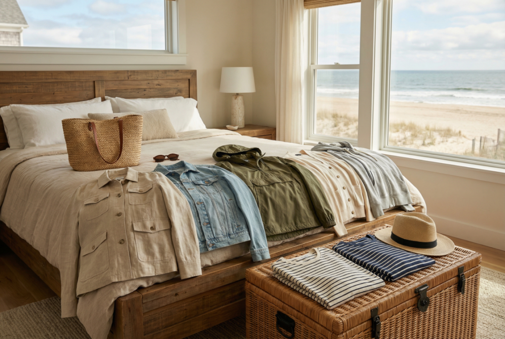 Essential_Packing_List_For_Families_Traveling_To_The_Beach_During_Spring_Break_Lightweight_Jackets_And_Layering_Items