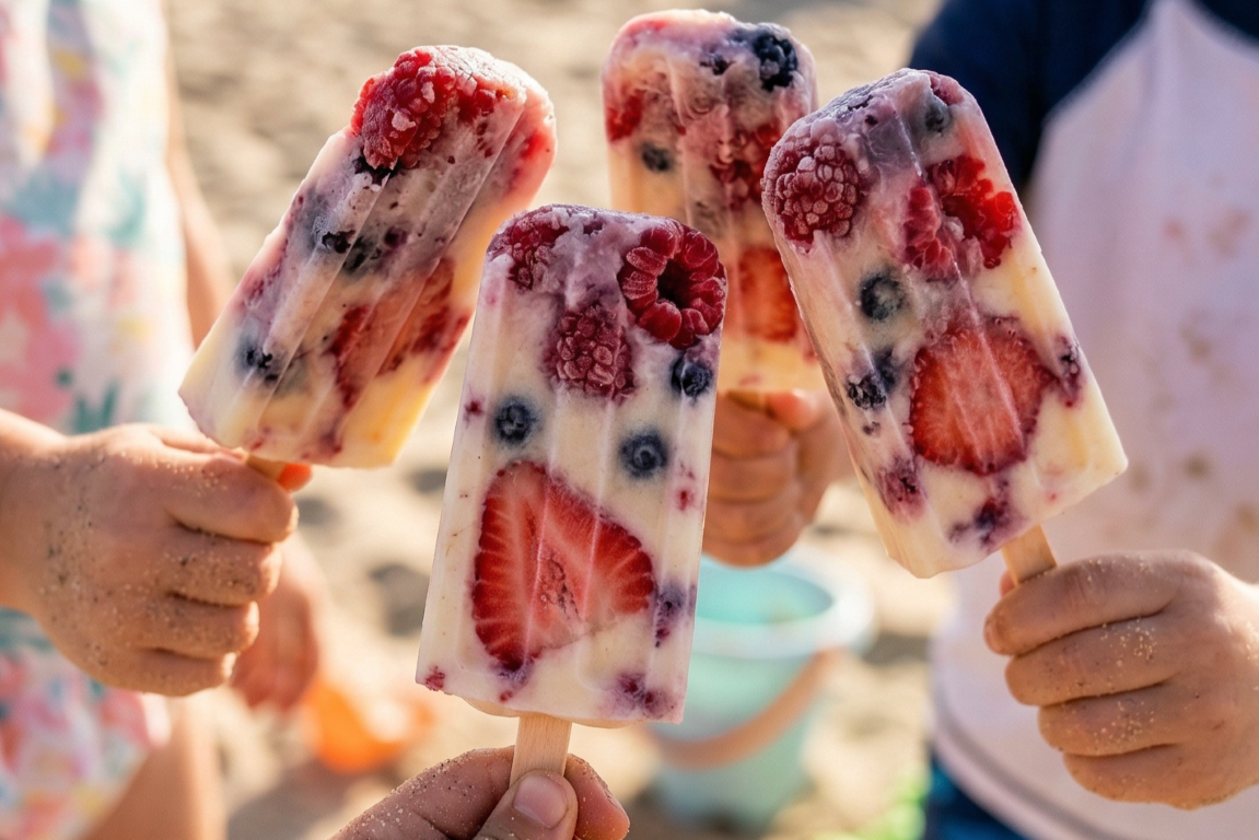 Beach_Friendly_Snacks_For_Toddlers_And_Kids_Yogurt_Berry_Popsicles