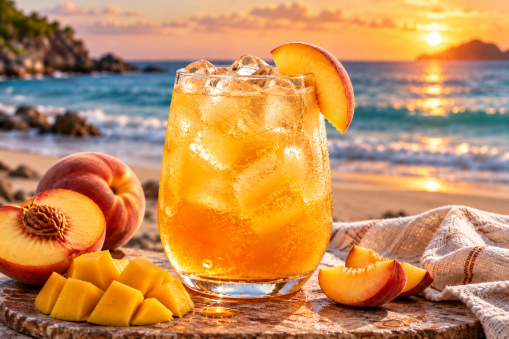 Sunset at Sea Mango Peach Fizz