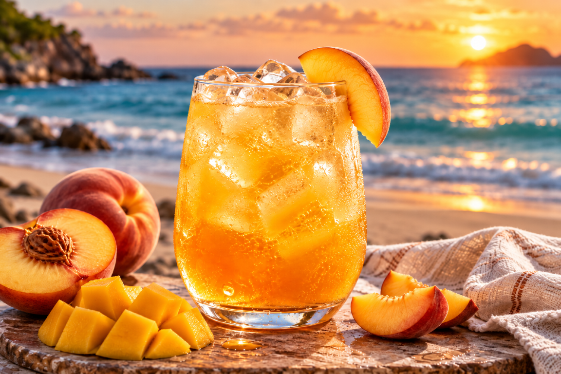 Sunset at Sea Mango Peach Fizz